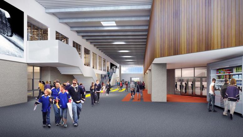 Rendering of the coming St. Louis Community Ice Center. Rendering of the coming St. Louis Community Ice Center.